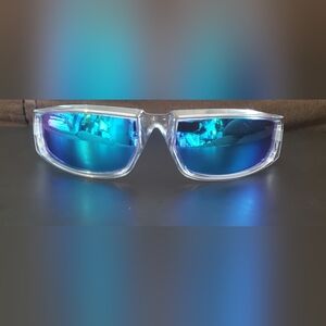 Blue Mirrored Lens Sunglasses